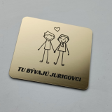 Menovka na dvere muž a muž