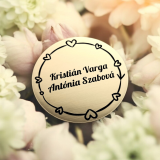 Menovka na dvere Round Hearts