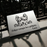 Tabuľka Pozor pes Yorkšírsky teriér 2