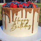 Zápich na tortu – Happy Birthday zlatý