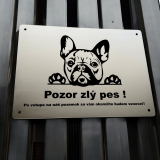 Tabuľka Pozor pes Francúzsky buldoček
