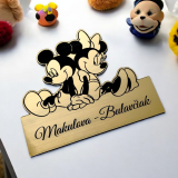 Menovka na dvere Mickey a Minnie