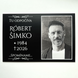 Tabuľka na hrob s fotografiou obdĺžnik