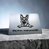 Tabuľka Pozor pes Nemecký ovčiak cute