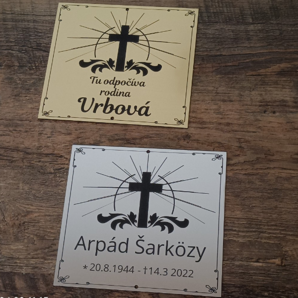 tabuľka na hrob