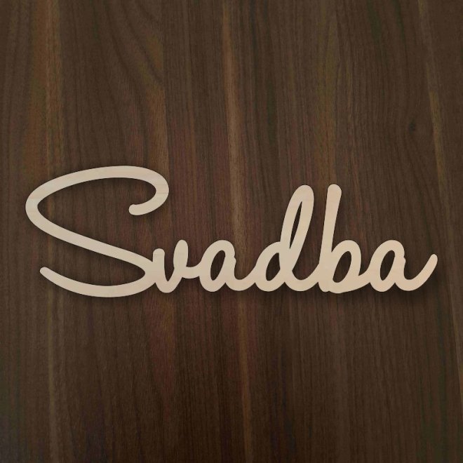 3D nápis Svadba