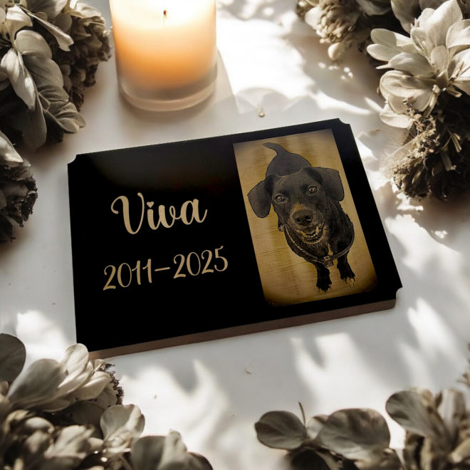 Tabuľka na hrob zvieraťa V2