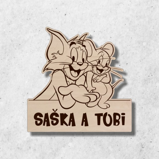 Detská menovka Tom a Jerry