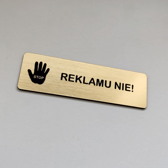 Tabuľka Reklamu NIE