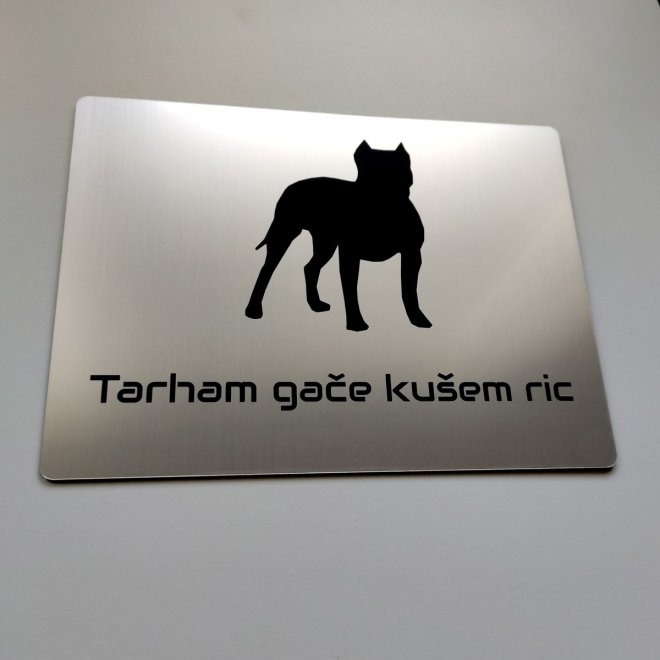 Tabuľka Pozor pes Pitbull
