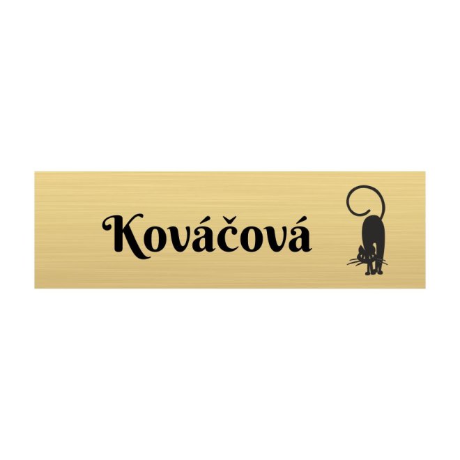 Menovka na dvere s Mačkou