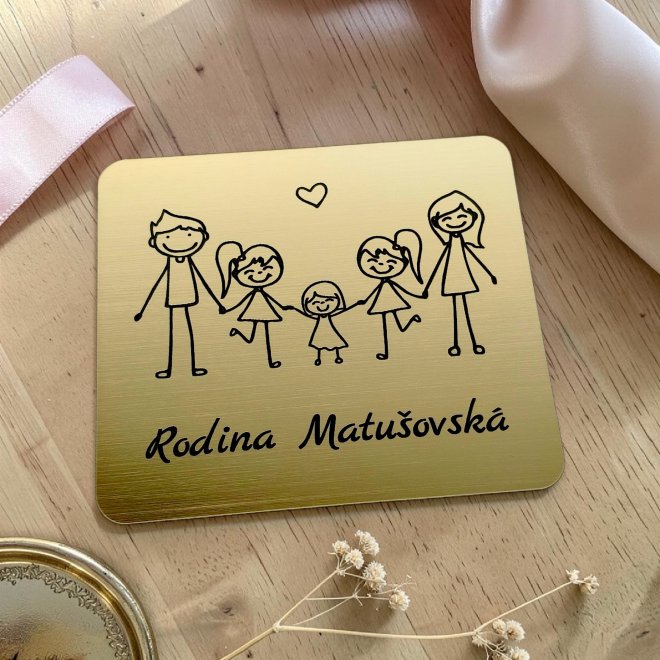 Menovka na dvere rodina
