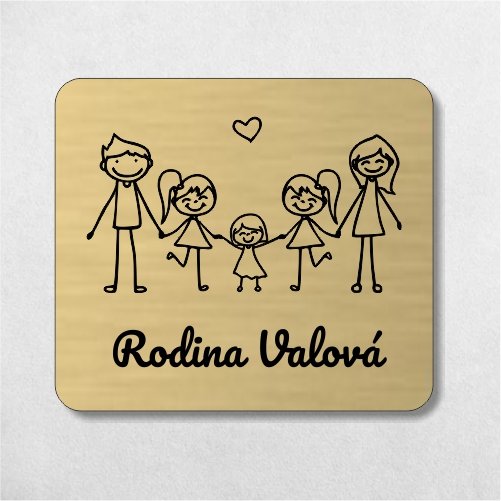 Menovka na dvere rodina