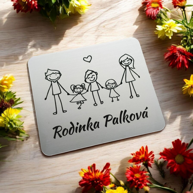 Menovka na dvere rodina
