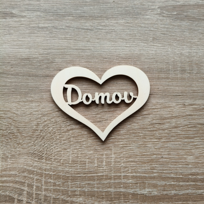 Výrez Domov v srdiečku