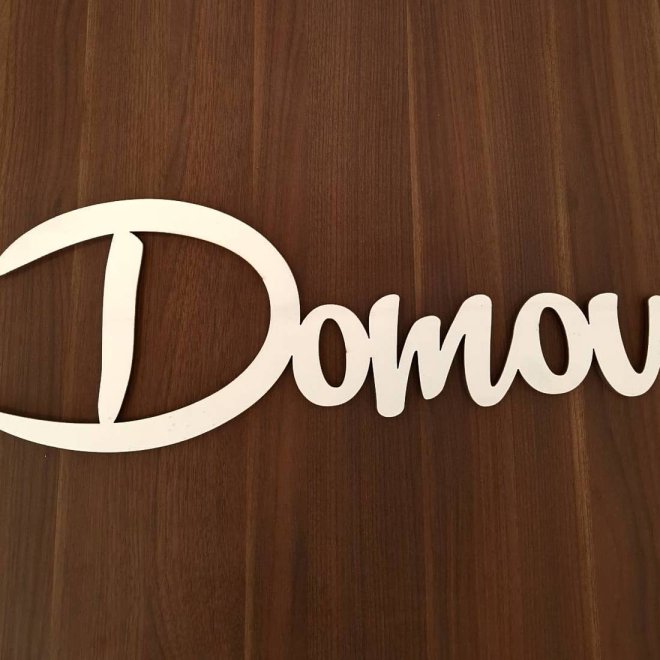 Nápis domov veľký