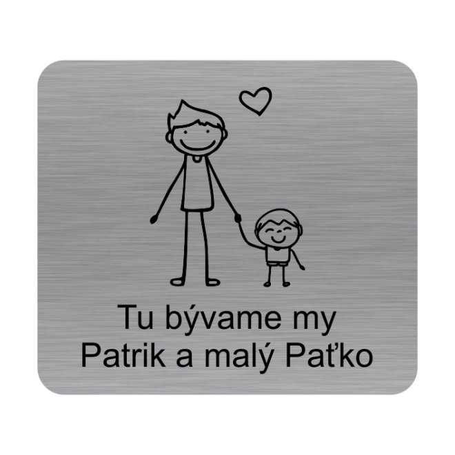 Menovka na dvere otec a syn