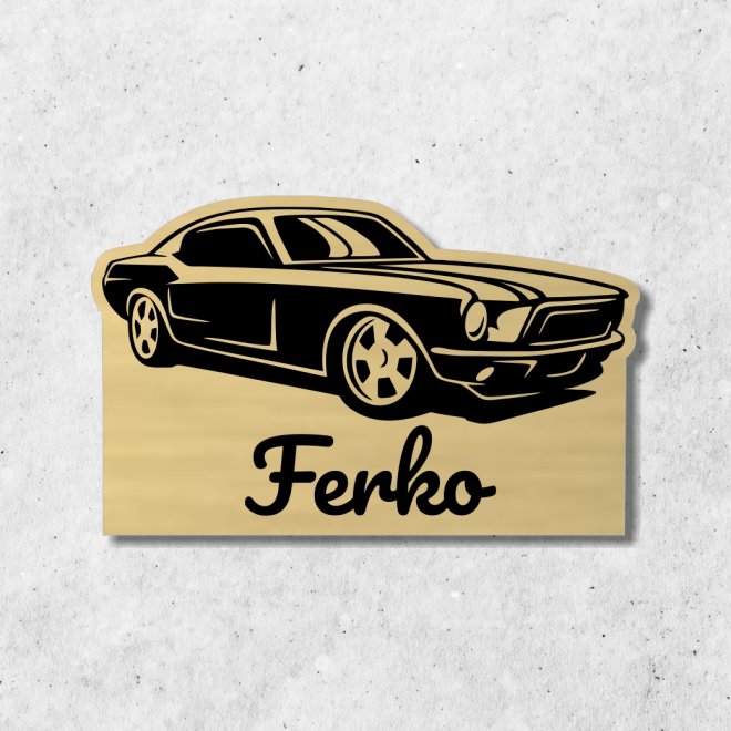 Detská menovka Auto