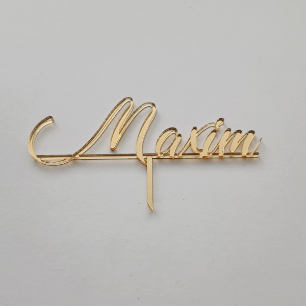 Zápich na tortu s menom – personalizovaný cake topper V1