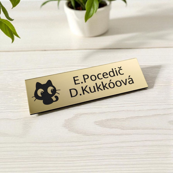 Menovka na dvere Kitty