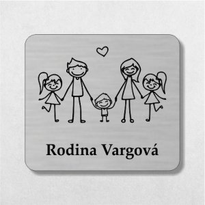 Menovka na dvere rodina