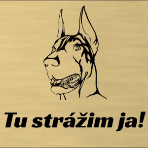 Tabuľka Pozor pes Doberman 2