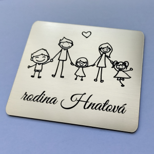 Menovka na dvere rodina