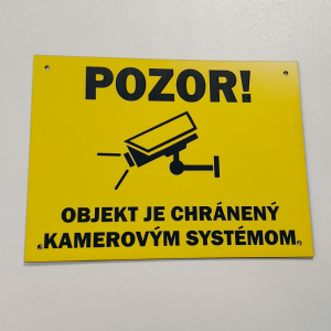 Tabuľka Pozor kamerový systém 2