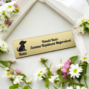 Menovka na dvere Psík s menom