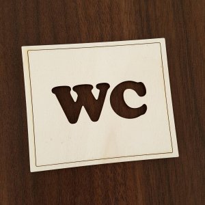Tabuľka s označením WC