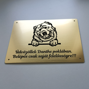 Tabuľka Pozor pes Stredoázijský ovčiak