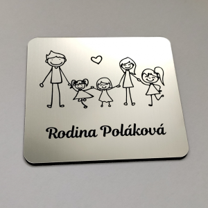 Menovka na dvere rodina