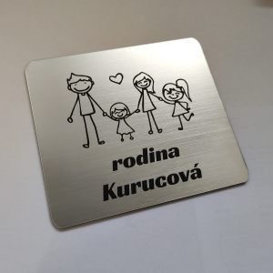 Menovka na dvere rodičia a dve dcérky v3