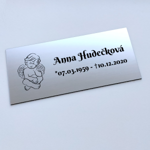 Tabuľka na hrob anjel