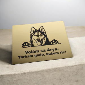 Tabuľka Pozor pes Husky