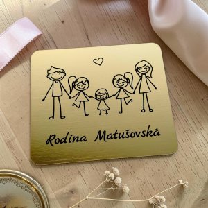 Menovka na dvere rodina