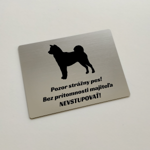 Tabuľka Pozor pes Shiba Inu