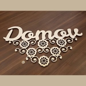 Nápis domov folk