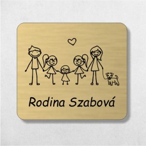 Menovka na dvere rodina