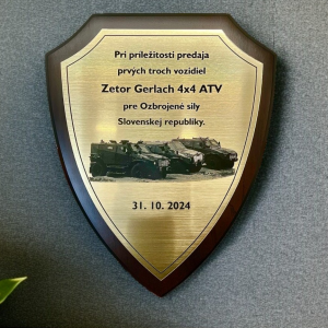 Plaketa štítová na MIERU