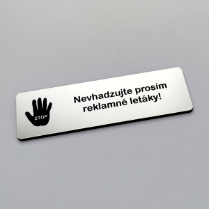 Tabuľka Nevhadzujte Letáky