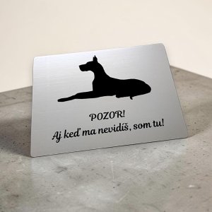 Tabuľka Pozor pes Nemecká doga