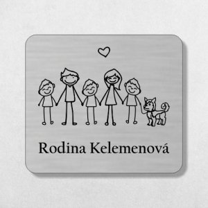 Menovka na dvere rodina