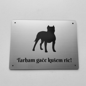 Tabuľka Pozor pes Pitbull