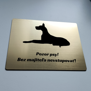 Tabuľka Pozor pes Nemecká doga
