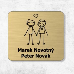 Menovka na dvere muž a muž