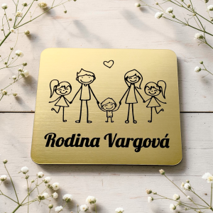 Menovka na dvere rodina