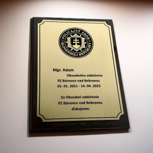 Plaketa obdĺžnik Polícia