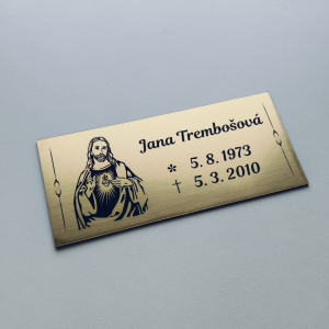 Tabuľka na hrob Ježiš