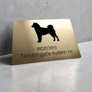 Tabuľka Pozor pes Shiba Inu